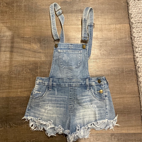 Sneak Peek Denim Overalls - Picture 1 of 3
